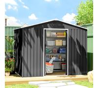 Outsunny Abri de Jardin métallique 7,7x5,6ft avec aérations Gris foncé