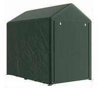 Outsunny Abri de Jardin pour Vélos 1,2x1,8x1,65 m avec 2 Compartiments Porte zippée Imperméable Anti-UV Vert