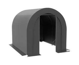 Outsunny Abri de Jardin Tente de Rangement extérieur abri de vélo Garage pour vélo bâche en PE Cadre en métal galvanisé dim. 2,4 x 1,8 x 1,9 m Gris foncé