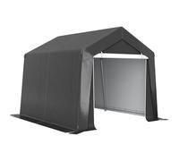 Outsunny Abri de Jardin, Tente de Stockage, 3 x 3 m, bâche PE 200 g/m² imperméable et Anti-UV, Cadre en Acier galvanisé et Grande Porte, abri de vélo Garage pour extérieur, Gris foncé