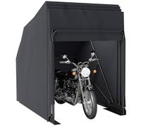 Outsunny Abri de Moto extérieur Tente à Moto Pliable de 345 x 135 x 191 cm avec Housse de Protection en Tissu Oxford, imperméable Anti-UV, 2 fenêtres enroulables, Rangement Garage extérieur, Noir