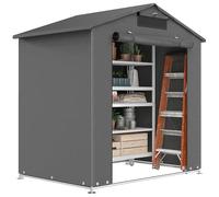 Outsunny Abri de rangement de jardin extérieur 1,8 x 1,2 m, tente de vélo étanche avec aération et porte à fermeture éclair enroulable, abri de rangement portable pour vélos, gris foncé