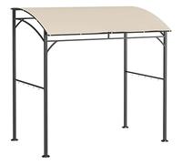 Outsunny Abri pour Barbecue, Tonnelle de Jardin 215 x 150 x 220 cm en Métal avec Crochets, Tonnelle Barbecue Exterieur pour Terrasse, Jardin, Cour, Beige