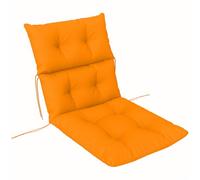 Outsunny Adirondack Coussin de chaise touffeté, épais avec dossier, coussin de chaise à bascule avec attaches pour extérieur et intérieur, orange