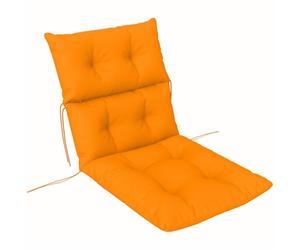 Outsunny Adirondack Coussin de chaise touffeté, épais avec dossier, coussin de chaise à bascule avec attaches pour extérieur et intérieur, orange
