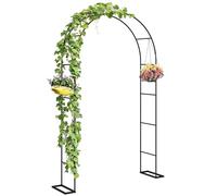 Outsunny Arche de Jardin, Arche Jardin 2 Bases, 145x39x237cm, Noir