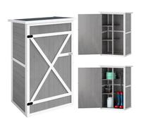 Outsunny – Armoire abri de jardin bois sapin 2 étagères toit bitumé porte verrouillable 75x56x115 cm