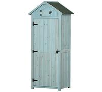 Outsunny Armoire de Jardin Extérieur 3 Étagères 77 x 54 x 179 cm Gris