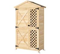 Outsunny Armoire d'extérieur : Cabane de jardin avec porte ventilée et kit anti-basculement.