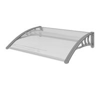 Outsunny Auvent, Auvent pour porte d'entrée, Auvent pour entrées et fenêtres, 100L x 75l x 23H cm, Argent