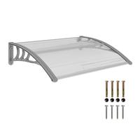 Outsunny Auvent de Porte abri Pluie 100x75cm Transparent