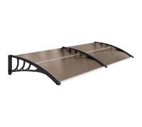 Outsunny Auvent de Porte Entrée Polycarbonate Anti-UV 195x75cm Marron