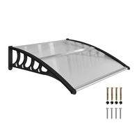 Outsunny Auvent extérieur Pare-Pluie 103x96.5cm Transparent