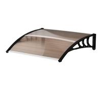 Outsunny Auvent Porte d'entrée 120 x 75 cm Auvent Incliné Protection Polycarbonate
