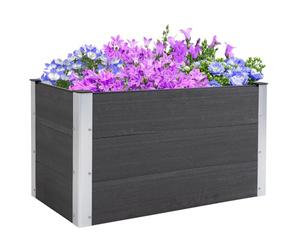 Outsunny Bac de Jardin surélevé 50H x 100L x 50Wcm pour Fleurs et Herbes | Support de lit de semences surélevé, pour plantation et exposition