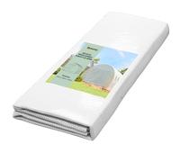Outsunny Bâche de Rechange Serre Tunnel 12 m² PE Anti-UV 4x3x2m Blanc | Anti-UV, Imperméable, 8 Fenêtres, Porte Enroulable Zippée