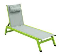 Outsunny - Bain de soleil - Aluminium - 164x55x90cm - Vert