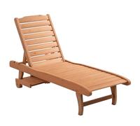 Outsunny Bain de Soleil Dossier Réglable 3 Positions Support Tablette