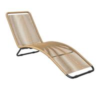 Outsunny Bain de Soleil en Résine Tressée Forme S 176 x 58 x 82 cm Naturel