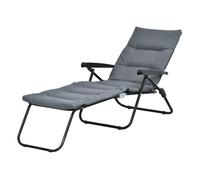 Outsunny – Chaise longue – Acier – 153 x 58 x 89 cm – Gris