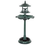 Outsunny Bain d'oiseaux Abreuvoir pour Oiseaux jardinière 3 en 1 dim. Ø 50 x 113H cm polypropylène Vert-de-Gris