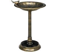 Outsunny Bain d'oiseaux Jardinière 2 en 1 Ø 50 x 72H cm Bronze Antique