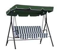 Outsunny Balancelle de Jardin 3 Places Toit 1,72L x 1,1l x 1,52H m Vert