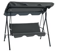 Outsunny - Balancelle de jardin en métal 172 x 110 x 153 cm Gris