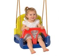 Outsunny Balançoire 3 en 1 pour bébé - Siège à bascule réglable - Siège à bascule avec dossier - Sangle de ceinture - Pour enfants de 9 à 36 mois - Pour l'extérieur et l'intérieur - Bleu foncé