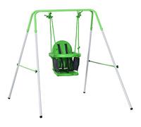 Portique balançoire enfant 6-36 mois métal époxy blanc vert
