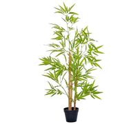 Outsunny Bambou Artificiel Hauteur 1,2 m Pot Inclus Noir