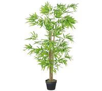 Outsunny Bambou Artificiel Hauteur 1,5 m Pot Inclus Noir