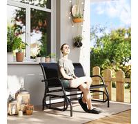 Banc à bascule de jardin 2 places design contemporain