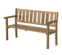 Outsunny Banc de Jardin 2 Places, Banc d'extérieur en Lattes de Bois de Sapin, Style champêtre, Banc pour terrasse, Patio et Cour, 150 x 57 x 93 cm, Couleur Teck
