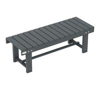 Outsunny Banc de jardin 2 places en bois de sapin, 110 x 38 x 35 cm (L x l x H), 1 pièce - Gris
