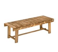 Outsunny Banc de Jardin 2 Places en Bois Massif Marron foncé 110 x 38 x 35 cm