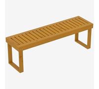 Outsunny Banc de Jardin, Banc en Bois de pin 2 Places, Banquette de Jardin, Assise à Lattes, 132 x 34 x 43 cm, Bois Naturel