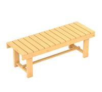 Outsunny Banc de jardin 2 places rural chic, assise à lattes, 110×38×35 cm, Sapin pré-huilé