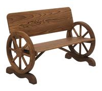 Outsunny Banc de jardin en bois de sapin 114x58x80 cm Brun rustique