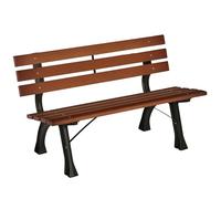 Outsunny Banc de Jardin Extérieur 2 Places Aluminium 120L x 57l x 70H cm