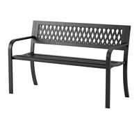 Outsunny Banc d'extérieur pour jardin, 2 places, banc de patio noir