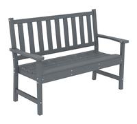 Outsunny Banc Jardin 2 Places Plastique HDPE antintempéries Gris