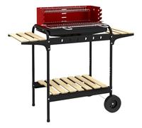 Outsunny Barbecue à Charbon BBQ Grill sur Pied 103 x 47 x 95 cm Rouge