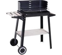 Outsunny Barbecue au charbon de legumes grillades barbecue barbecue pique-nique hauteur reglable avec etageres et roulettes facile a