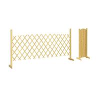 Outsunny Barriere Extensible en Bois de Sapin Base Stable 180 cm Naturel