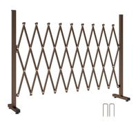 Outsunny Barrière Extensible Rétractable 250L x 31l x 104H cm Chocolat | Barrière de Sécurité, Alu Métal