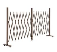 Outsunny Barrière Extensible Rétractable 405L x 31l x 104H cm Chocolat