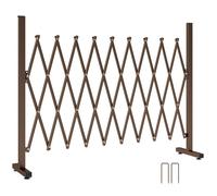 Outsunny Barrière de sécurité extensible rétractable 250 x 31 x 104 cm alu métal Chocolat