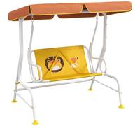 Outsunny Bascule de Jardin avec auvent réglable 110x70x110cm Jaune