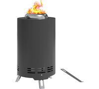 Outsunny Bol de feu Ø16x25cm acier inoxydable Foyer avec tisonnier Sans fumée